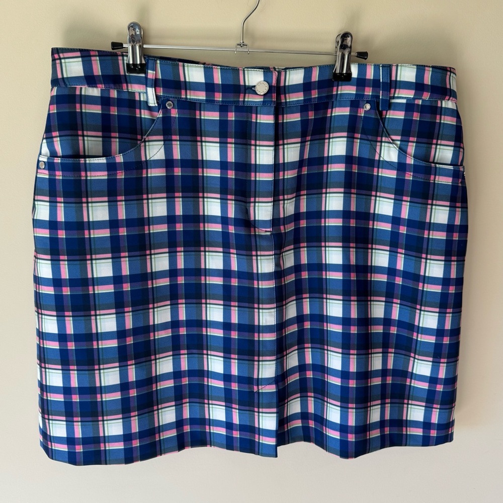Lohla Sport Casual Golf Hiking Skort - Size 14 - Plaid -‎ NWOT